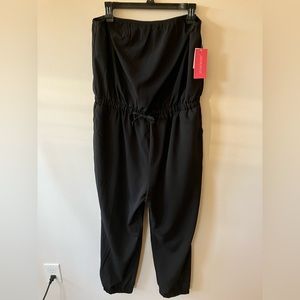 Shoedazzle- On The Go Black Strapless Jumpsuit- NWT